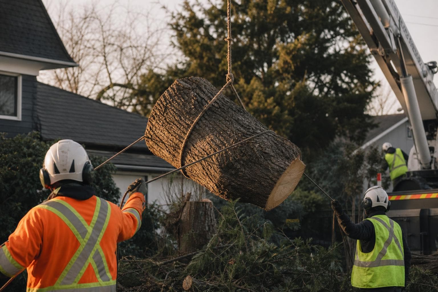 Tree removal in progress in West Omaha