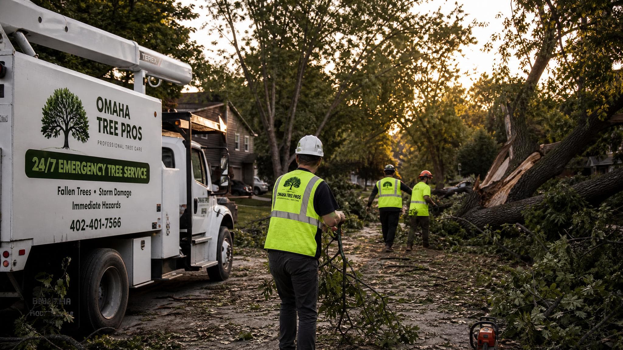 Emergency tree removal after storm